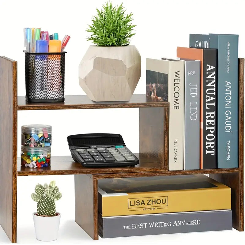Simple Desktop Bookshelf: Office Storage Solution